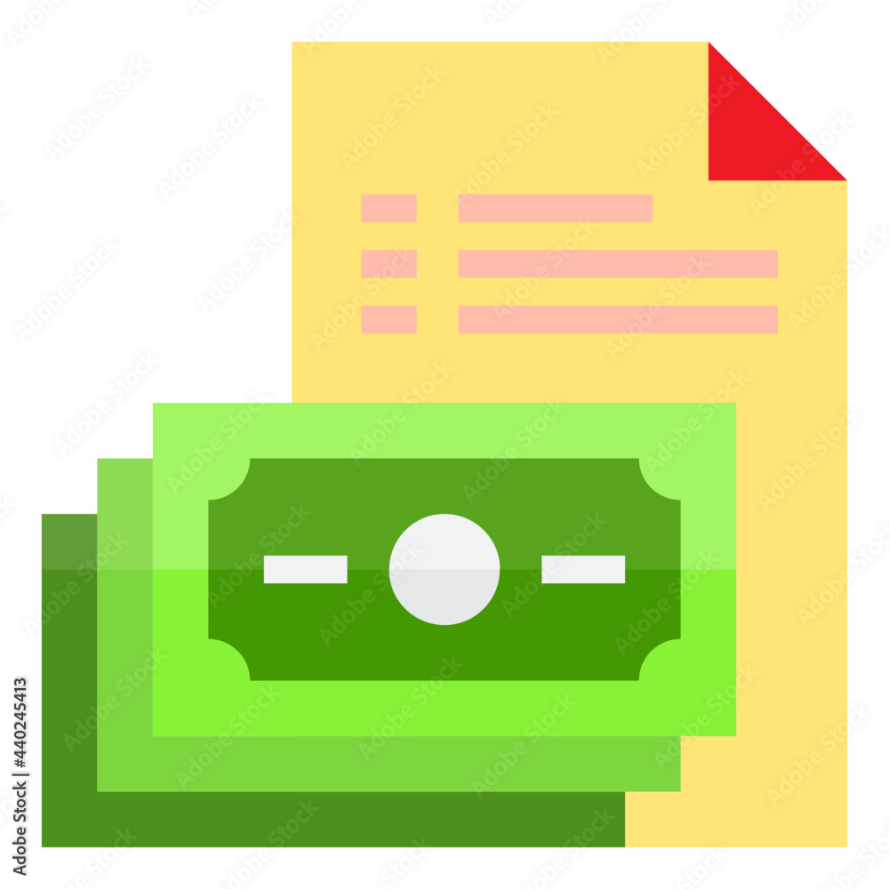 File money flat style icon