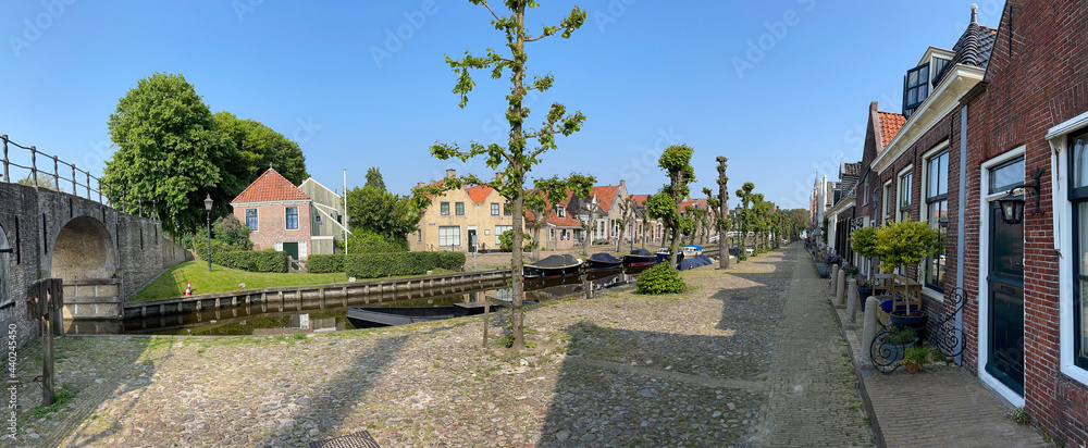 Panorama from the city Sloten in Friesland