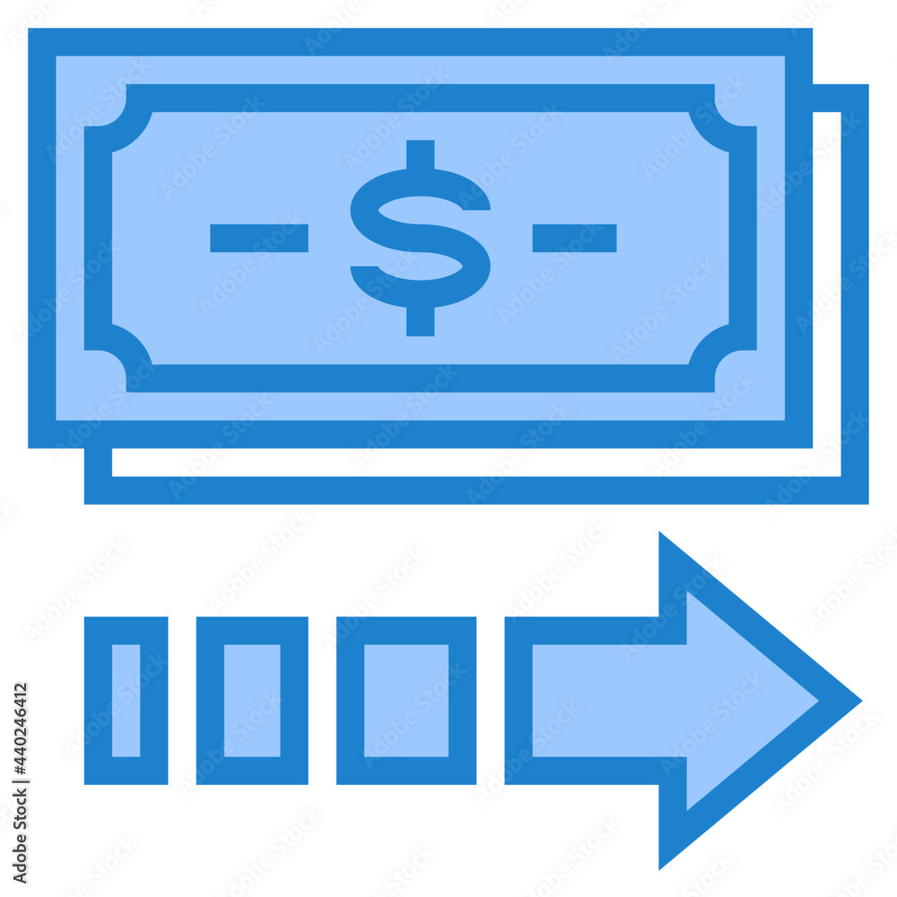 Money blue style icon Money blue style icon