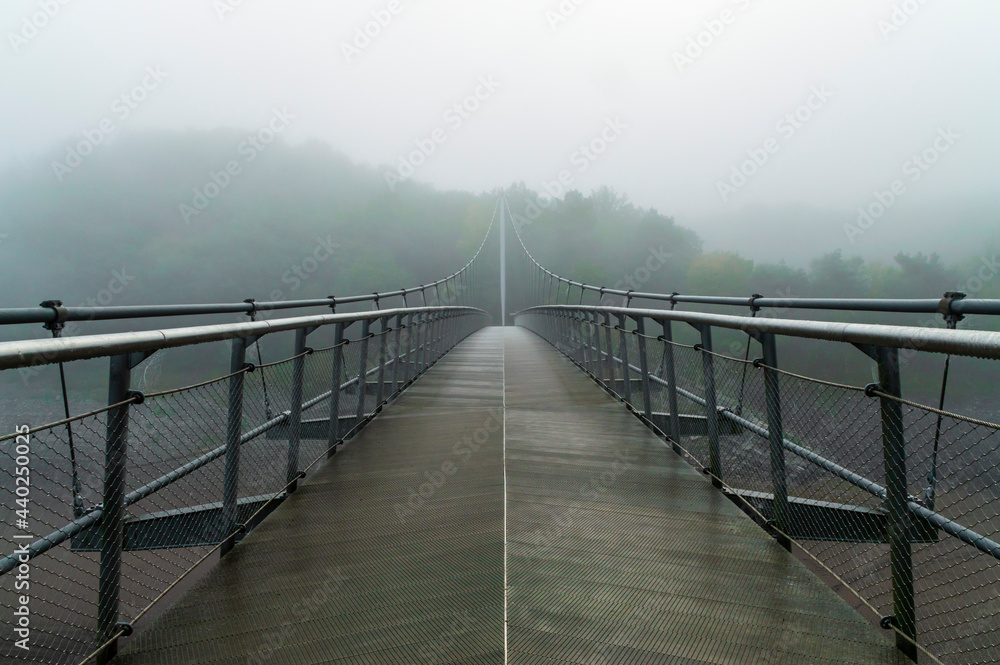 Fototapeta premium Brücke im Nebel