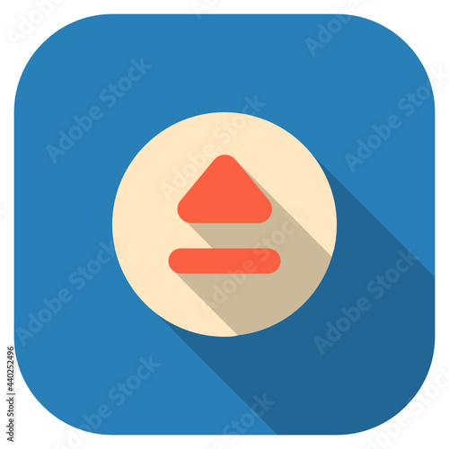 Eject flat icon.