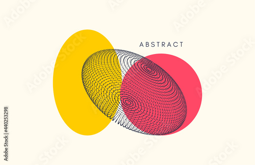 Abstract composition with simple geometric figures. Modern art graphics. Cover design template. Vector for cover, brochure or flyer.