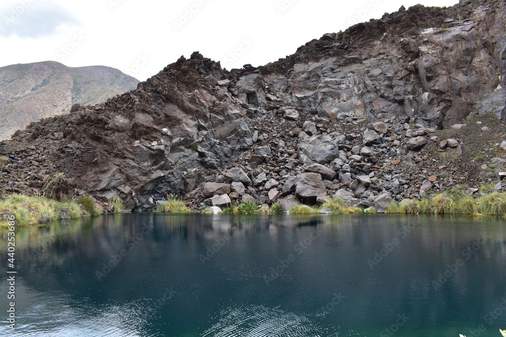 Diving Spot Lagoon at Laguna de la Niña Encantada, Cordillera de Los Andes, Malargüe, Cuyo, Mendoza, Argentina Diving Spot Lagoon at Laguna de la Niña Encantada, Cordillera de Los Andes, Malargüe, Cuyo, Mendoza, Argentina