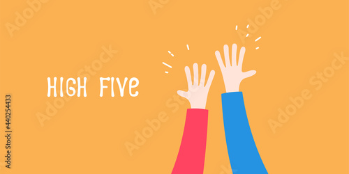 High five icon simple illustration