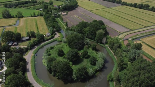 Fort Tienhoven Aerial, part of the Nieuwe Hollandse Waterlinie in Breukelen, Utrecht in The Netherlands photo