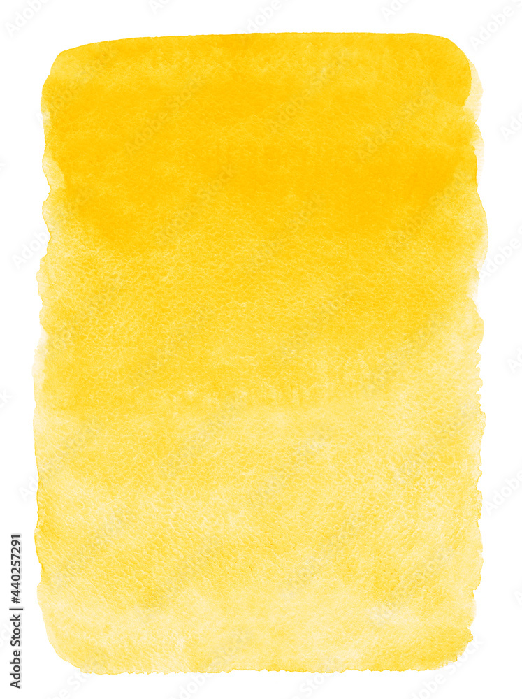 Amber yellow watercolor stains rectangle background with rounded ...