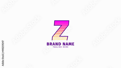 Free Download letter Z halftone trendy bright color logo vector design element - GFXLoad