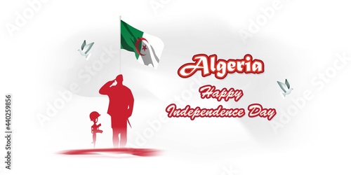 vector illustration for Algeria independence day