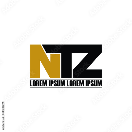 NTZ letter monogram logo design vector