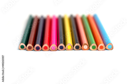 Color Pencils Isolated on White Background
