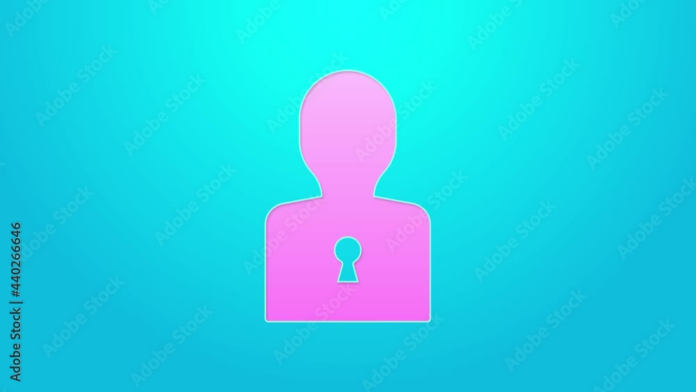 Pink line Solution to the problem in psychology icon isolated on blue background. Key. Therapy for mental health. 4K Video motion graphic animation Pink line Solution to the problem in psychology icon isolated on blue background. Key. Therapy for mental health. 4K Video motion graphic animation