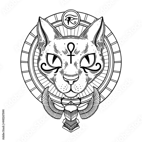 Egiptian cat goddess Bastet	