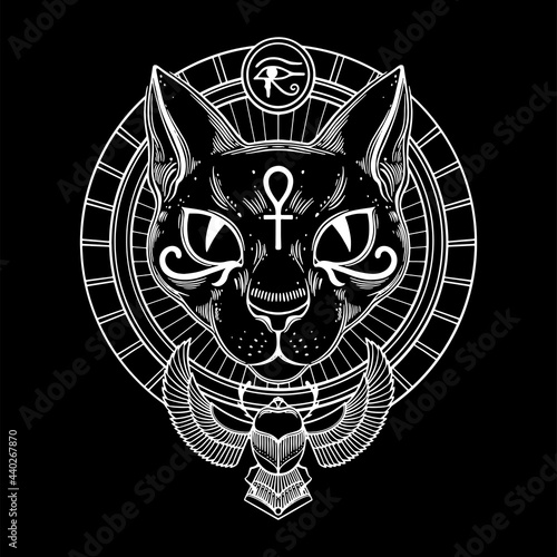 Egiptian cat goddess Bastet photo