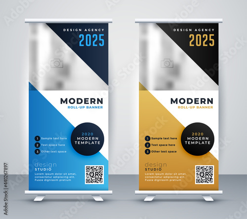 modern roll up standee banner design