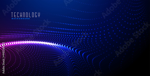 glowing digital particles background design