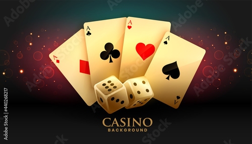 ace cards and dice casino background