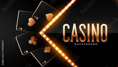 nice golden casino background with cards