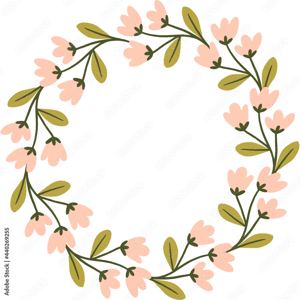 Fototapeta premium Spring Floral Wreath