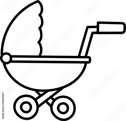 stroller doodle icon