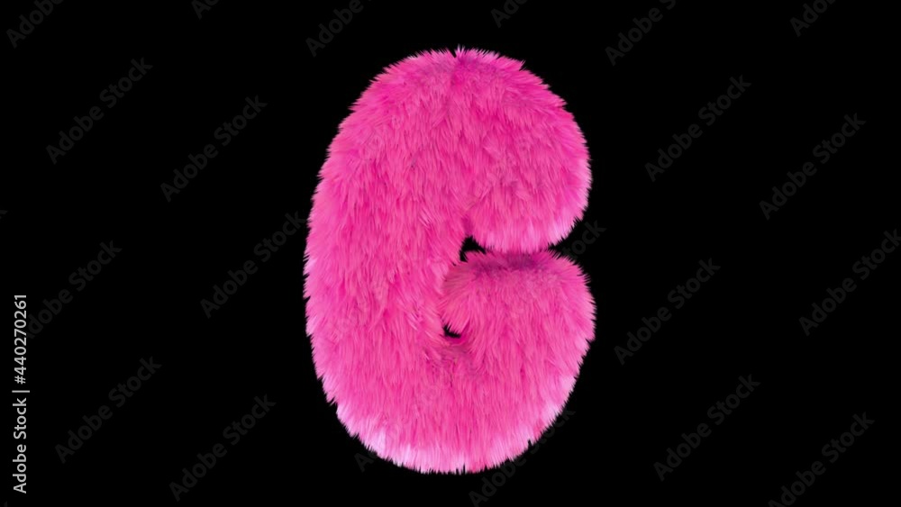 Pink fur letter G, 3D animated font, fluffy texture, with alpha channel. Pink fur letter G, 3D animated font, fluffy texture, with alpha channel.