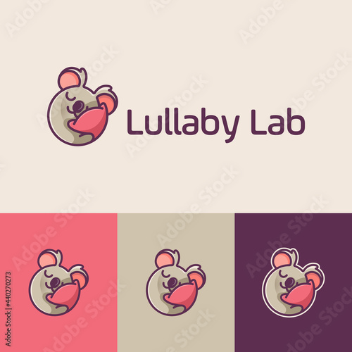 cute koala pillow logo
