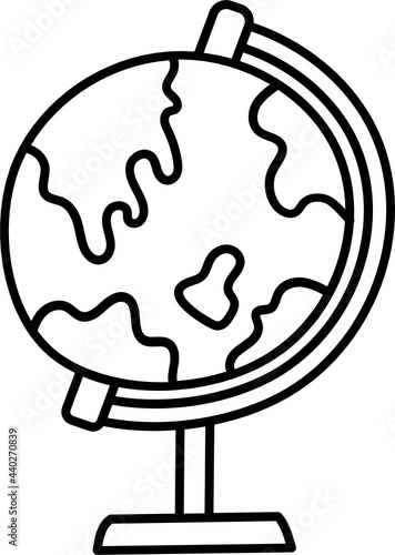 education globe doodle icon