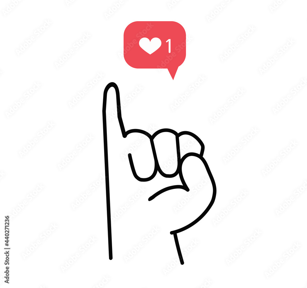 Fototapeta premium little finger line promise flat design con concept