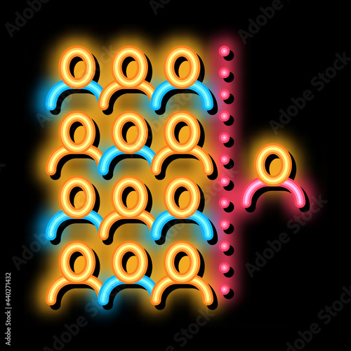 human dementia per population neon light sign vector. Glowing bright icon human dementia per population sign. transparent symbol illustration