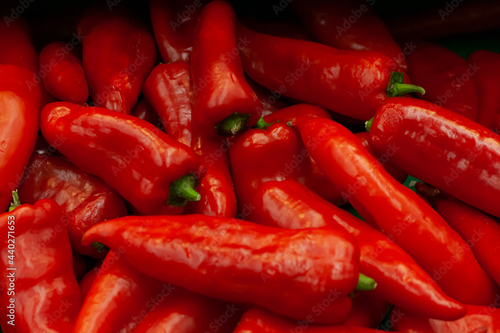 Ramiro's red pepper background in the store