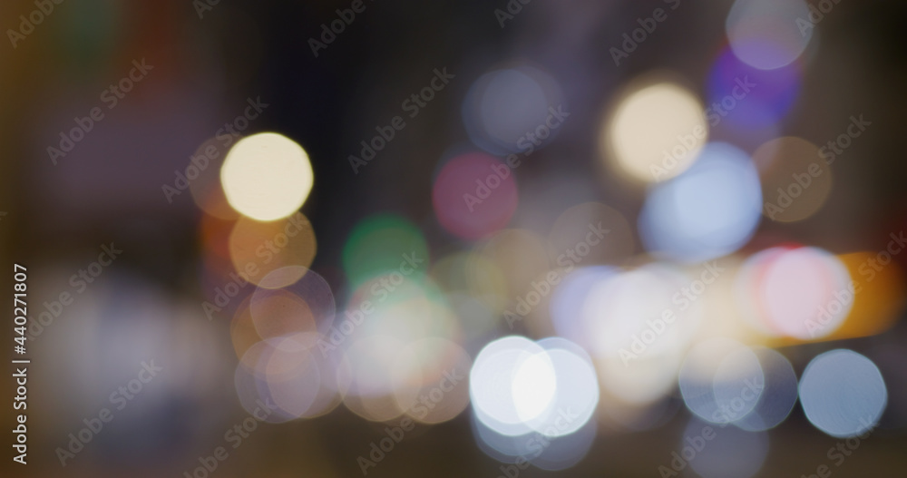 Bokeh of the city night view Bokeh of the city night view