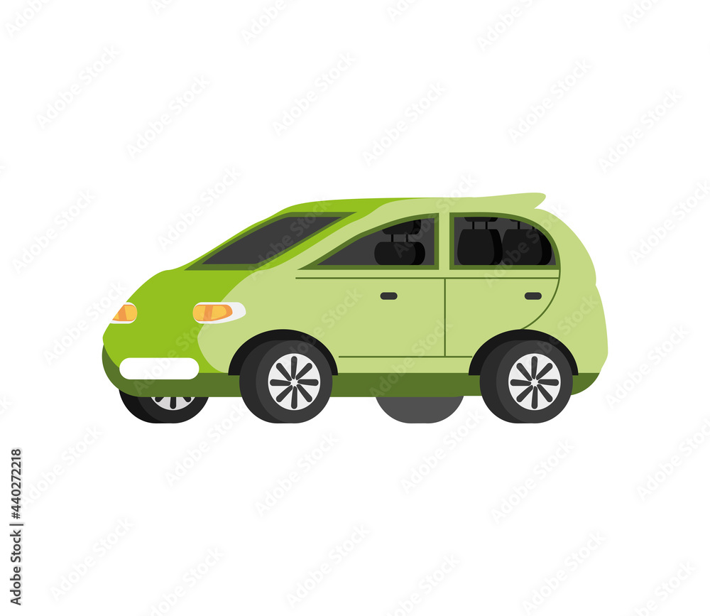 green electric car