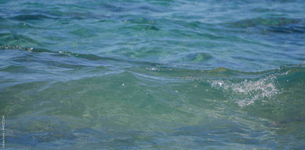 Obraz premium Sea water - texture, blue aqua, waves.