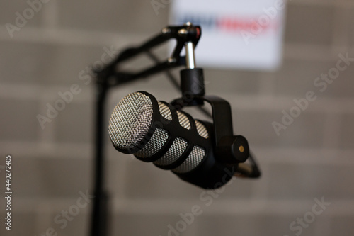 Close-up of microphone photo