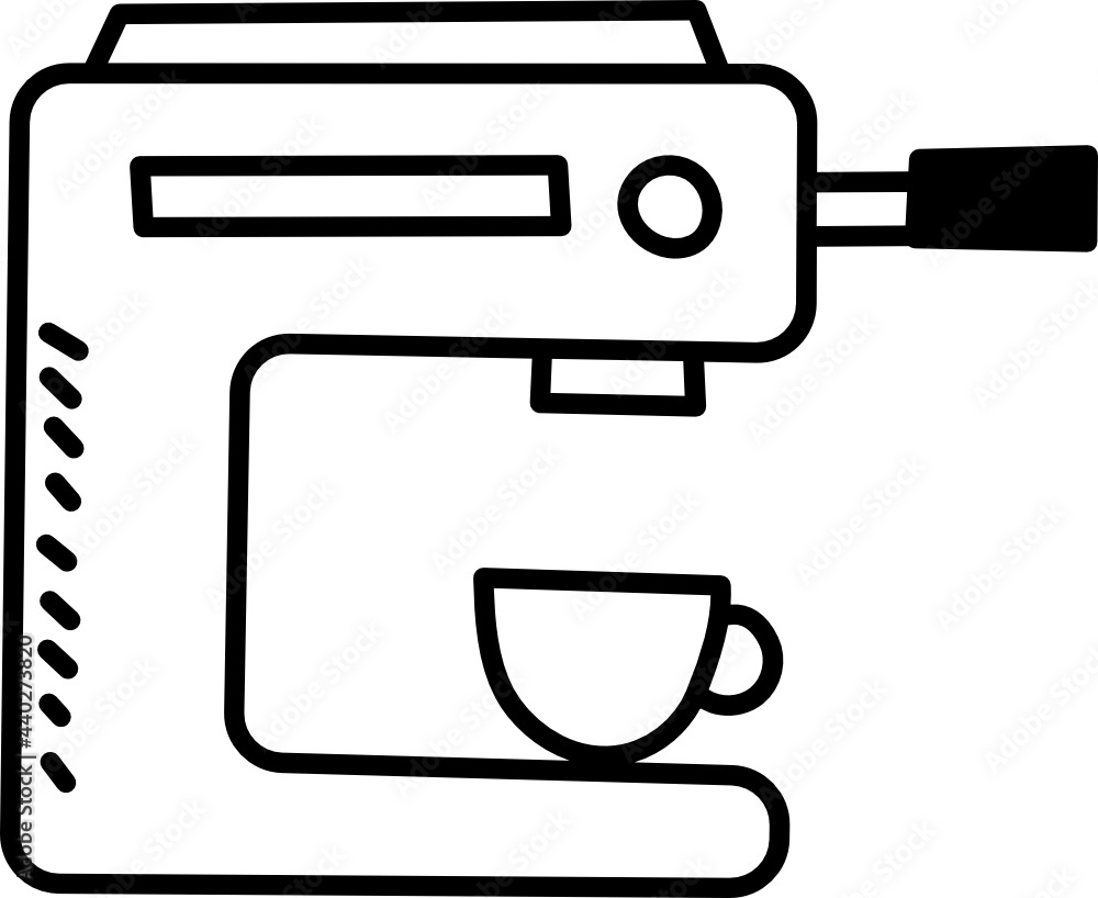 coffee machine doodle icon coffee machine doodle icon