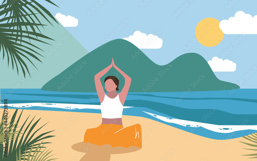 Summer collection illustration about vacation close to sea. Summer collection illustration about vacation close to sea.