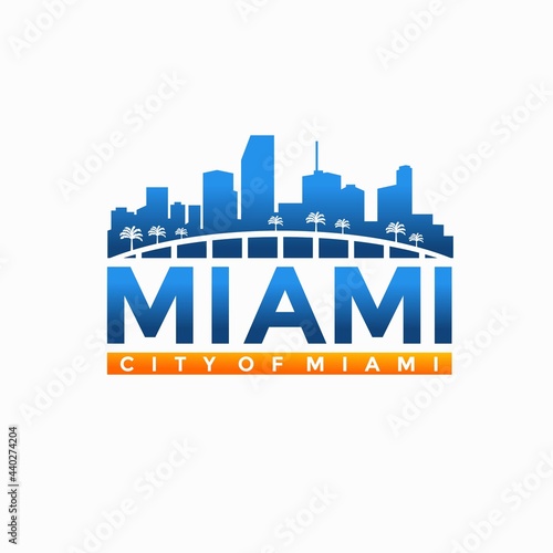Photo Miami city logo, city of miami vector
