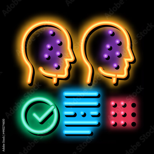 deepfake settings neon light sign vector. Glowing bright icon deepfake settings sign. transparent symbol illustration