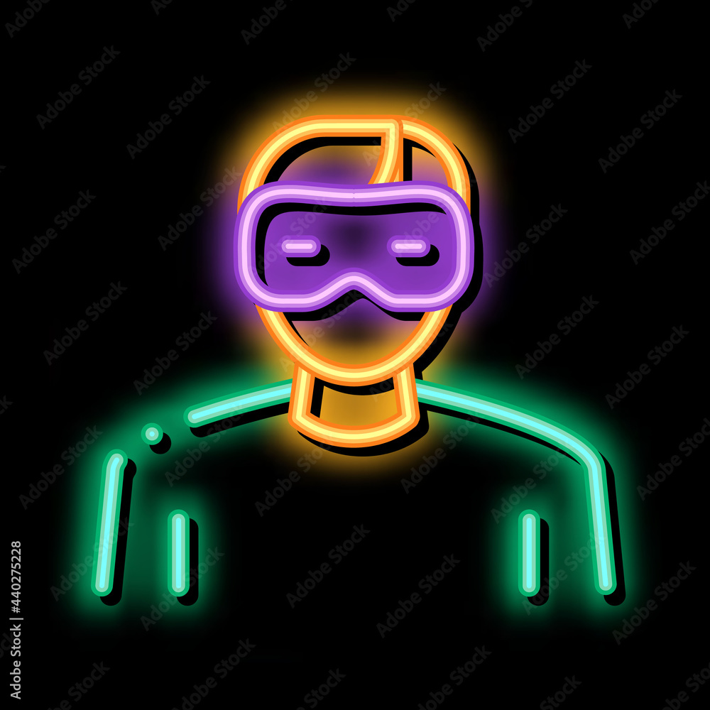 human with eyes mask neon light sign vector. Glowing bright icon human with eyes mask sign. transparent symbol illustration human with eyes mask neon light sign vector. Glowing bright icon human with eyes mask sign. transparent symbol illustration