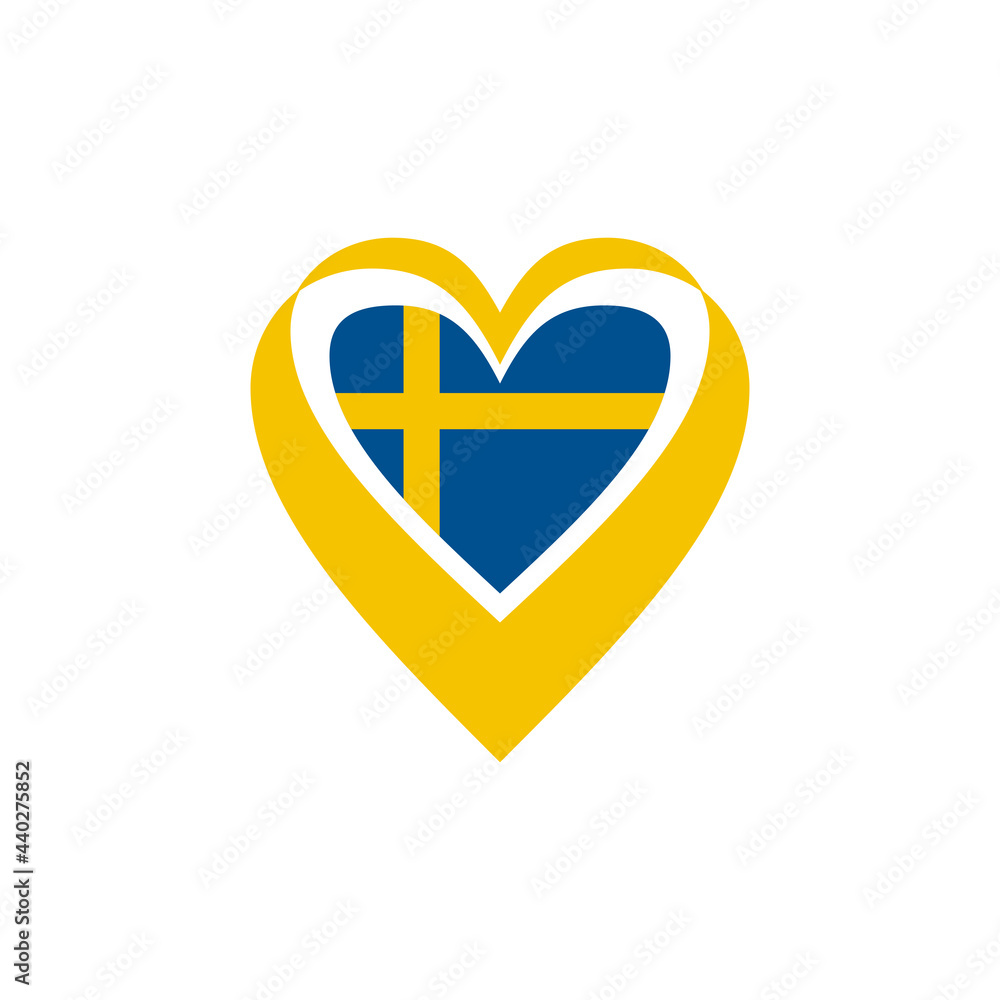 Sweden flag icon logo design template Sweden flag icon logo design template