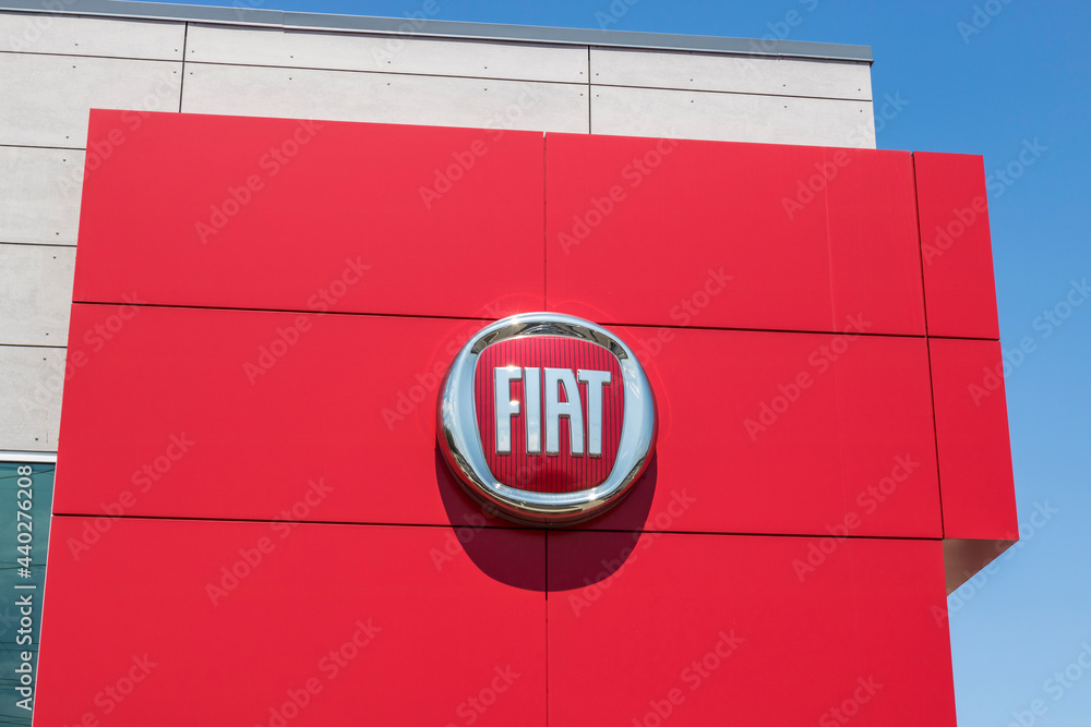 Fiat dealership. Fiat is part of FCA and sells both 500 and Abarth