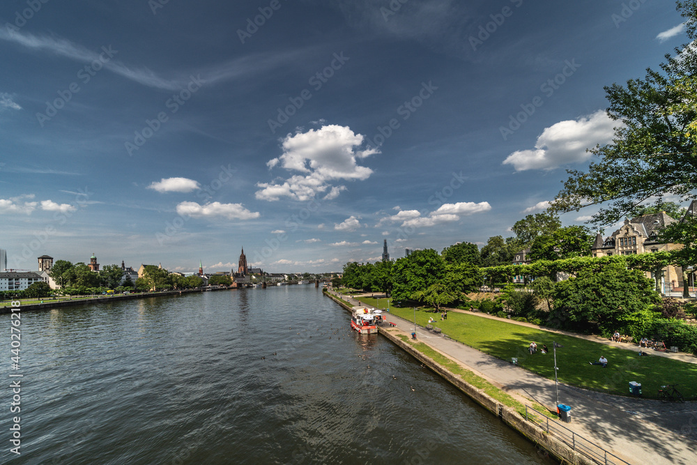 Fototapeta premium Frankfurt am Main, Germany. Cityscape image of Frankfurt am Main skyline 