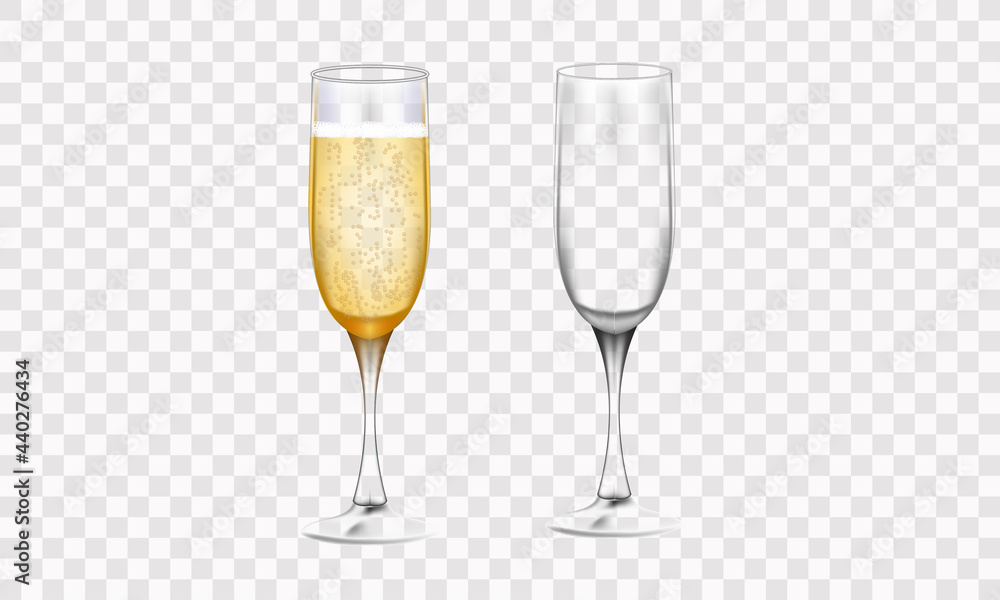 Happy new year 2022. Glasses of champagne and golden elegant lettering. Vector Happy new year 2022. Glasses of champagne and golden elegant lettering. Vector
