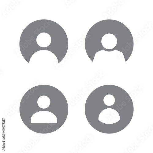 Default Avatar Profile Icon Set Collection for Social Media User