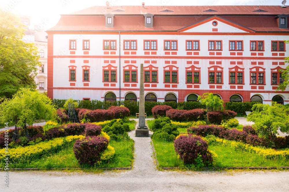 Liberec Chateau and gardens on sunny summer day, Liberec, Czech Republic