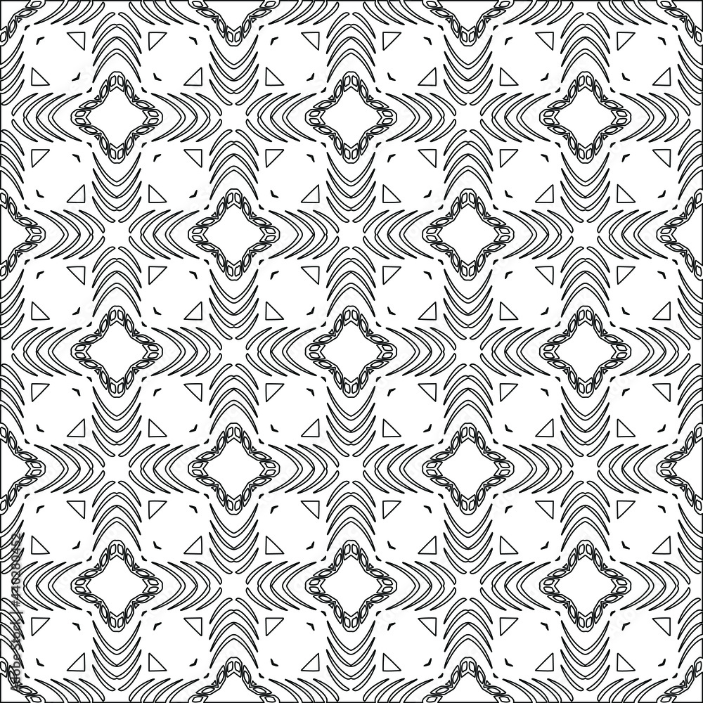 floral pattern background.Geometric ornament for wallpapers and backgrounds. Black and white pattern. floral pattern background.Geometric ornament for wallpapers and backgrounds. Black and white pattern.