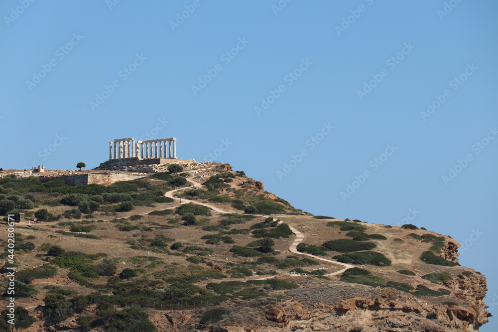 Fototapeta premium Tempio di Poseidone a Capo Sunio in Grecia