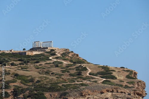 Tempio di Poseidone a Capo Sunio in Grecia photo