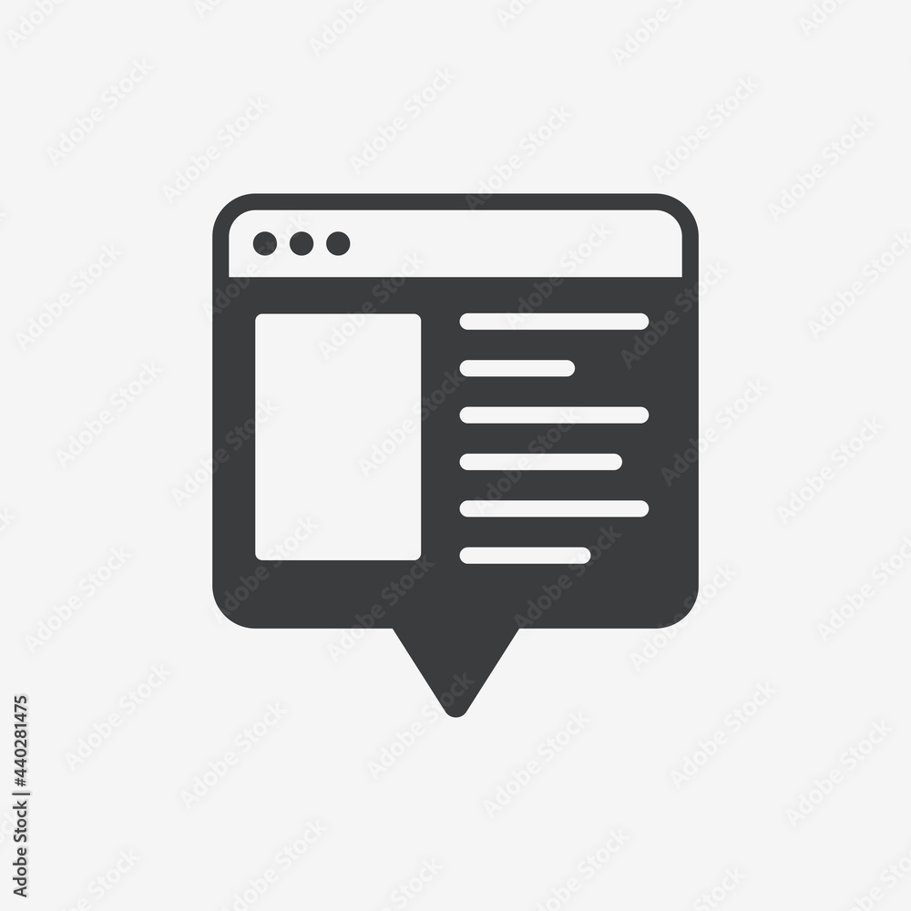 Social Media Post Flat Vector Icon Social Media Post Flat Vector Icon