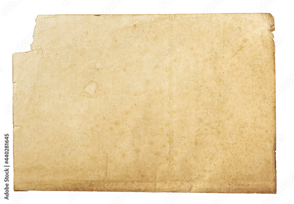 background of empty stained old paper, top view background of empty stained old paper, top view