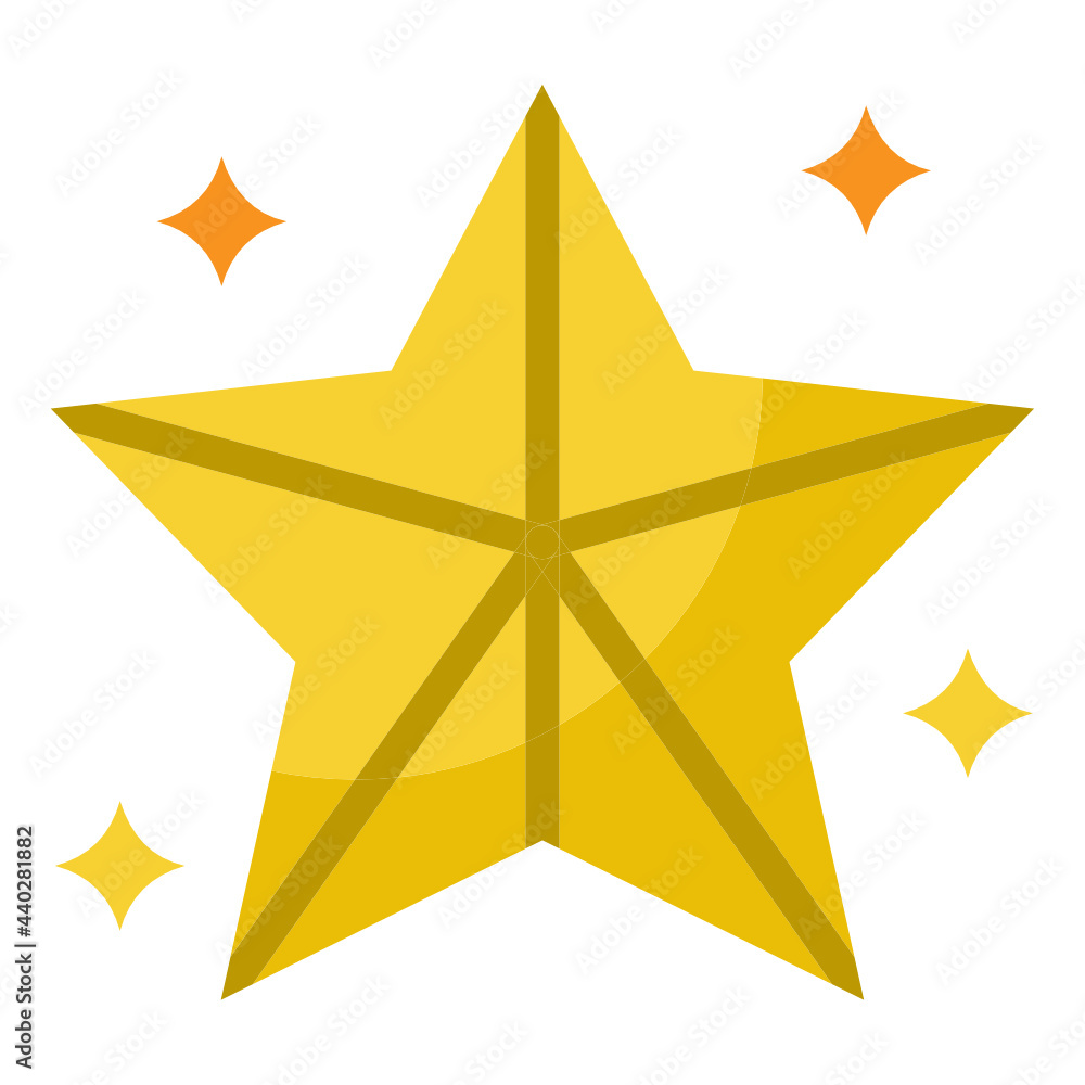 Fototapeta premium star flat icon